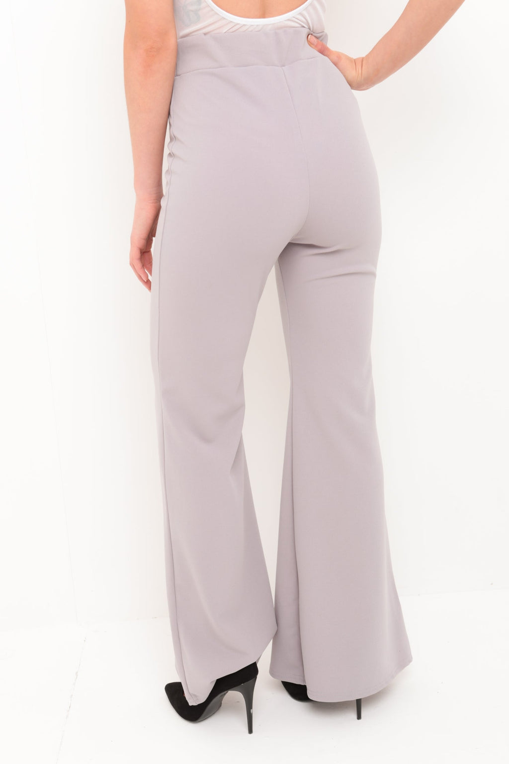 Buttoned Flared Trousers