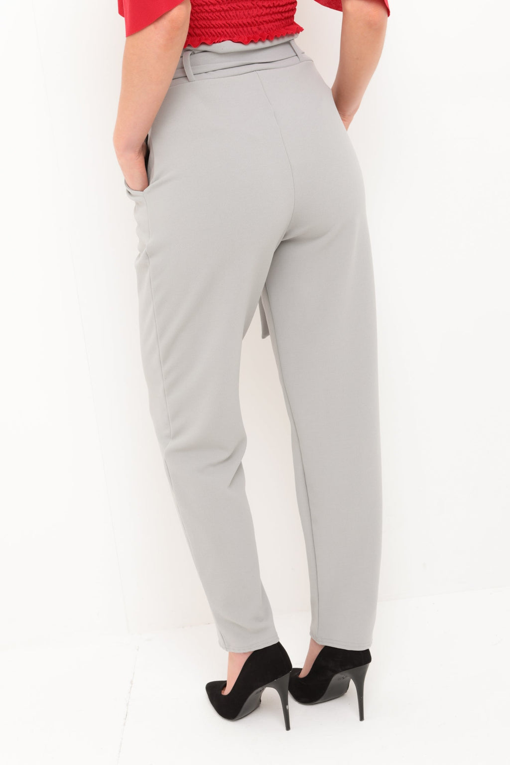 Trousers With Adjustable Buckle Belt