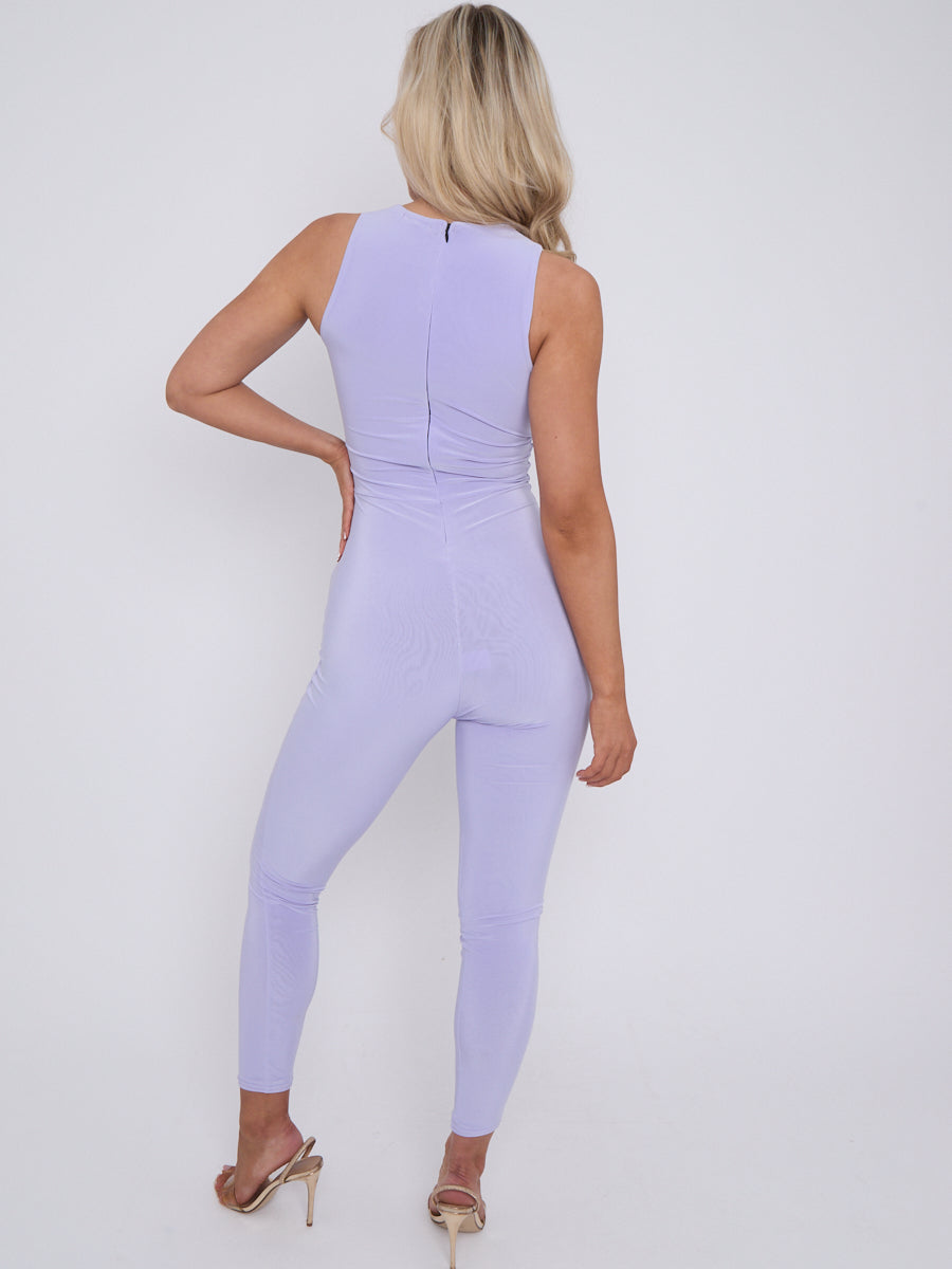 Horseshoe Buckle Detail Slinky Jumpsuit