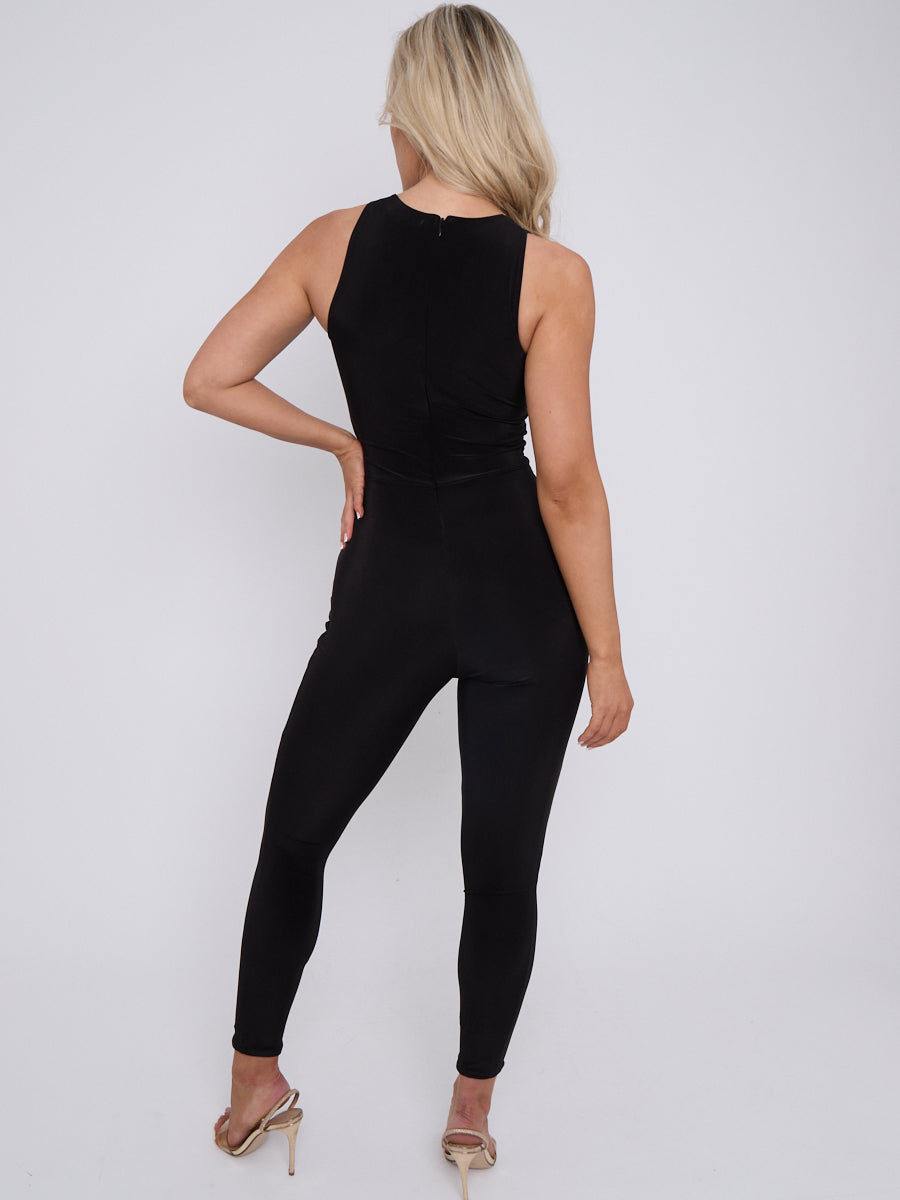 Horseshoe Buckle Detail Slinky Jumpsuit
