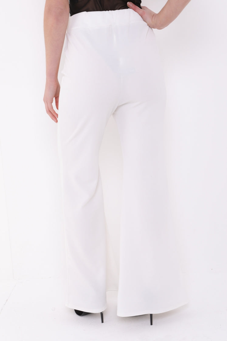 Buttoned Flared Trousers