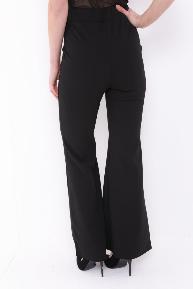 Buttoned Flared Trousers