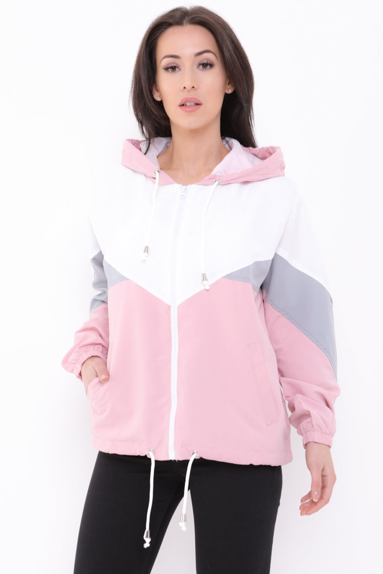 Contrast Colour Block Festival Jacket