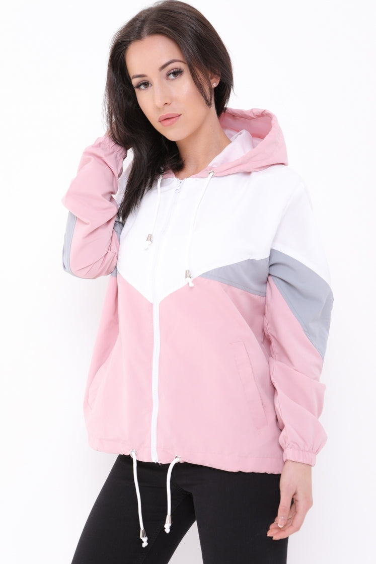 Contrast Colour Block Festival Jacket
