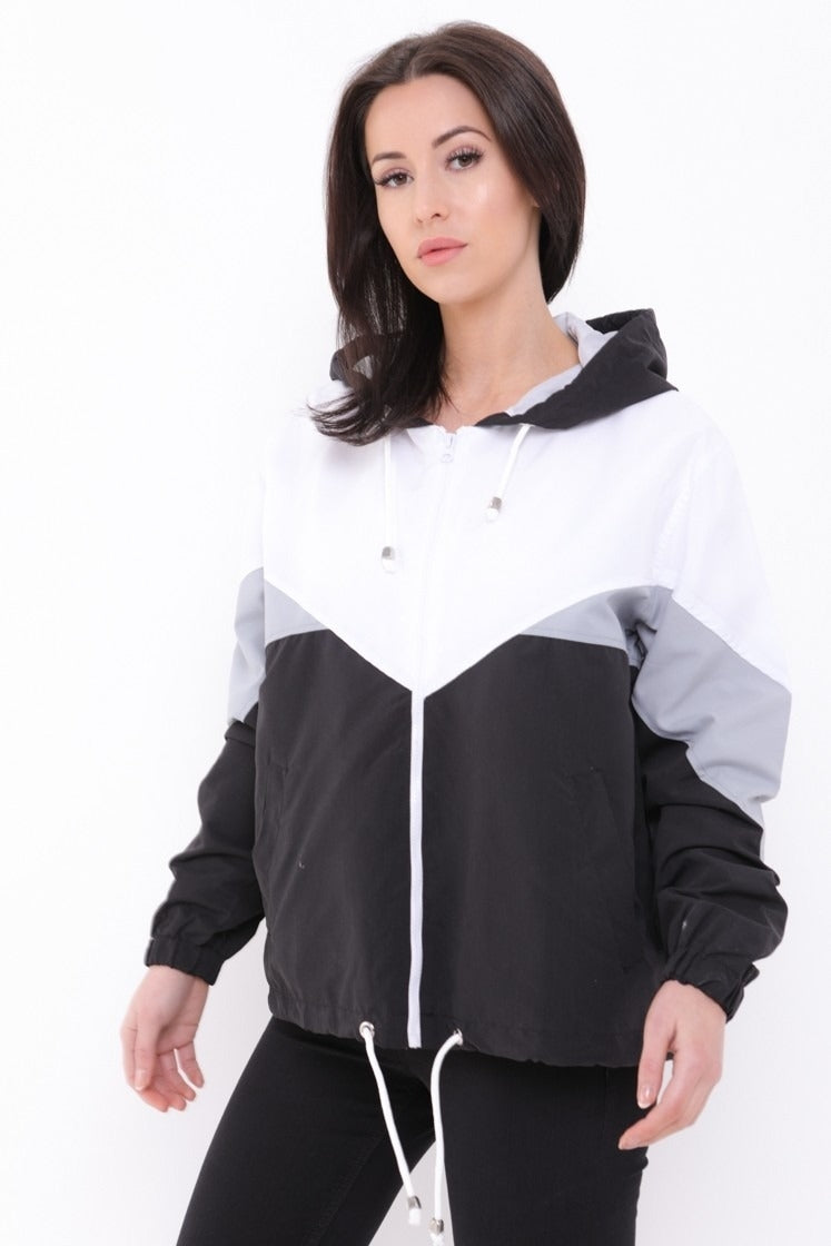 Contrast Colour Block Festival Jacket