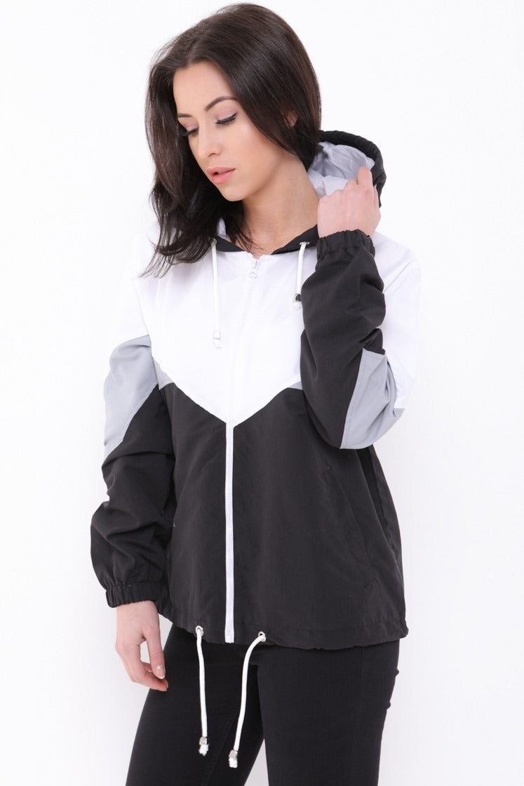 Contrast Colour Block Festival Jacket