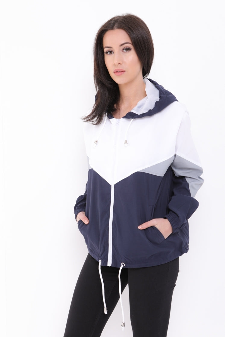 Contrast Colour Block Festival Jacket