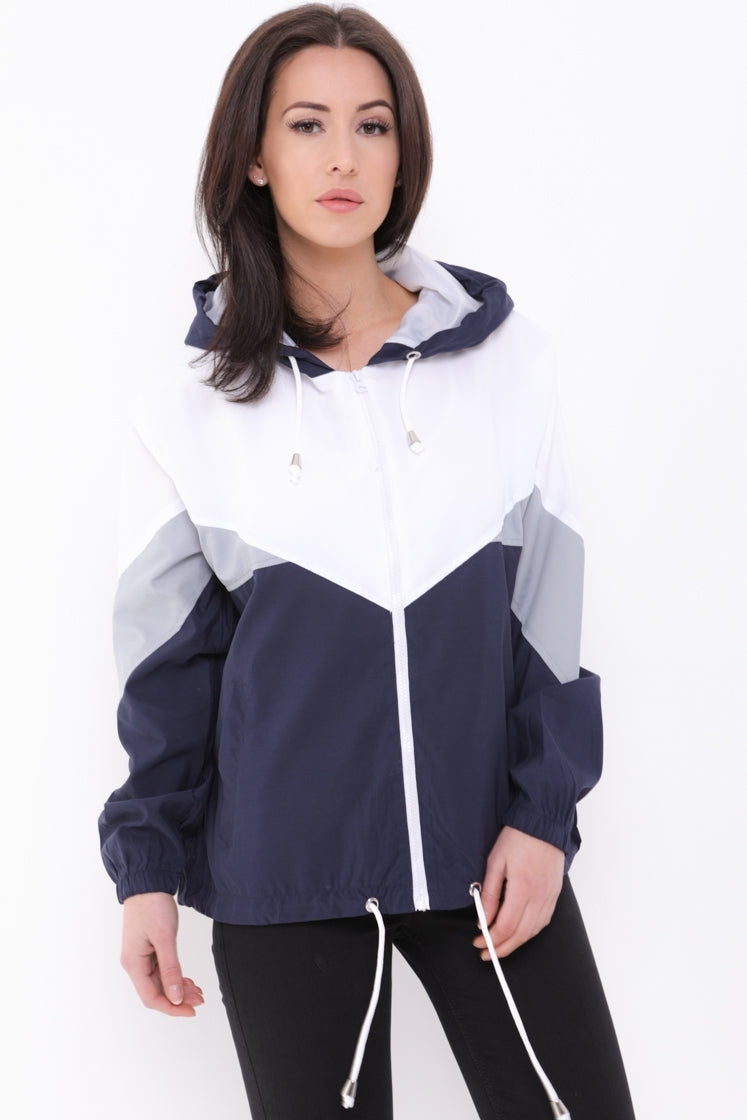 Contrast Colour Block Festival Jacket