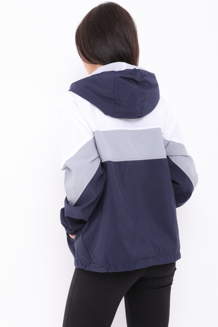 Contrast Colour Block Festival Jacket