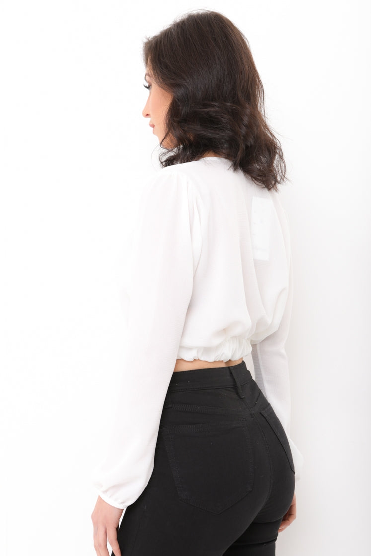 Elasticated Hem Crop Top