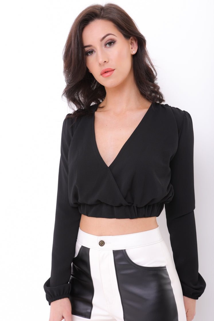 Elasticated Hem Crop Top