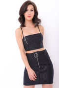 Striped Co-ord With Zip Detail