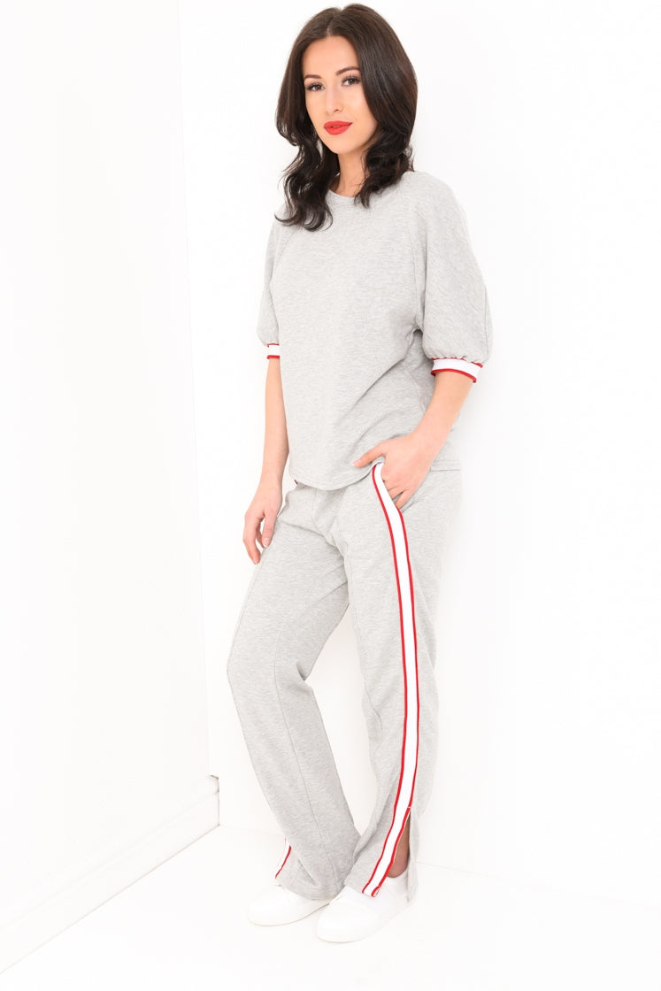 Short Sleeved Top Striped Loungewear