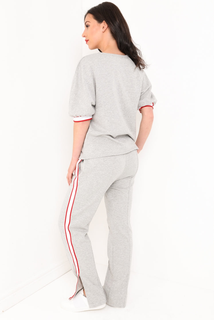 Short Sleeved Top Striped Loungewear