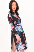 Floral Print Split Side Blazer