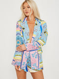 Patterned Print Blazer