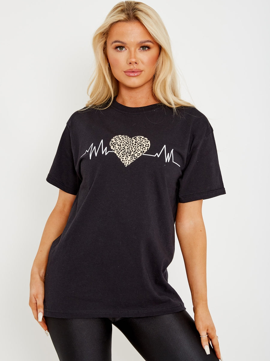 Lifeline Heart Graphic Printed T-Shirt