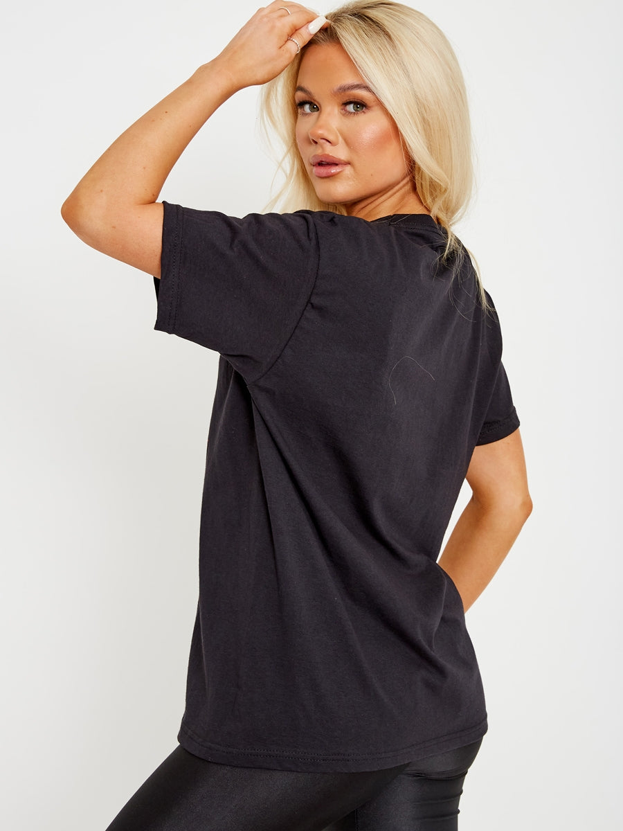 Butterfly Heart Graphic Printed T-Shirt