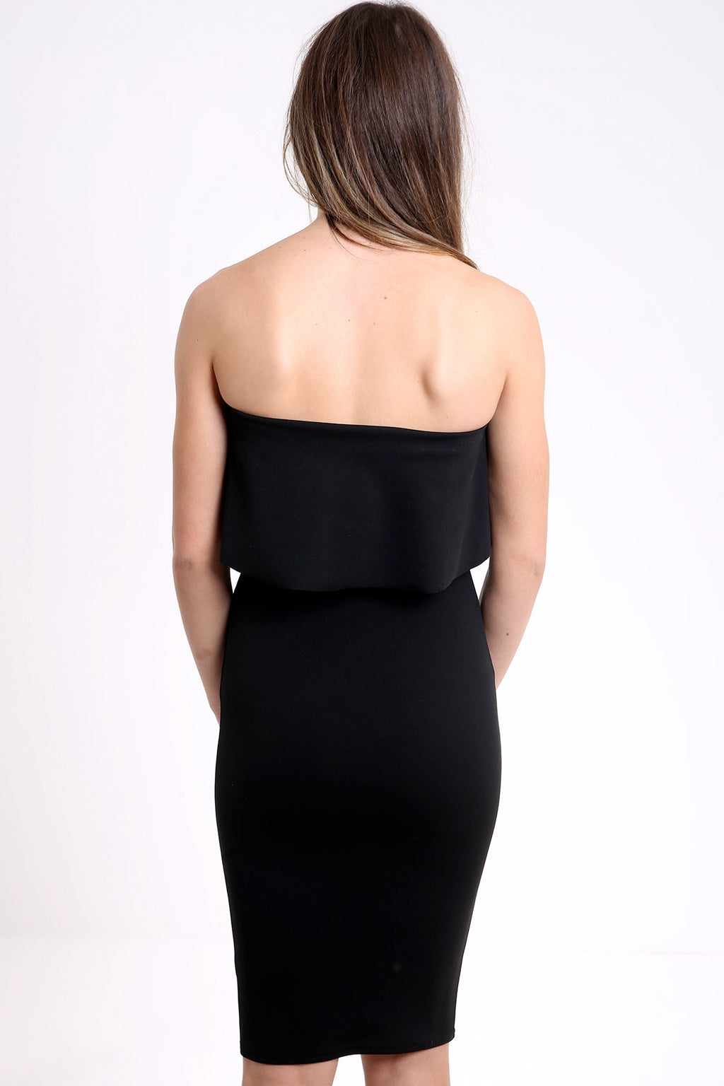 V-Bar Off The Shoulder Frill Bardot Dress