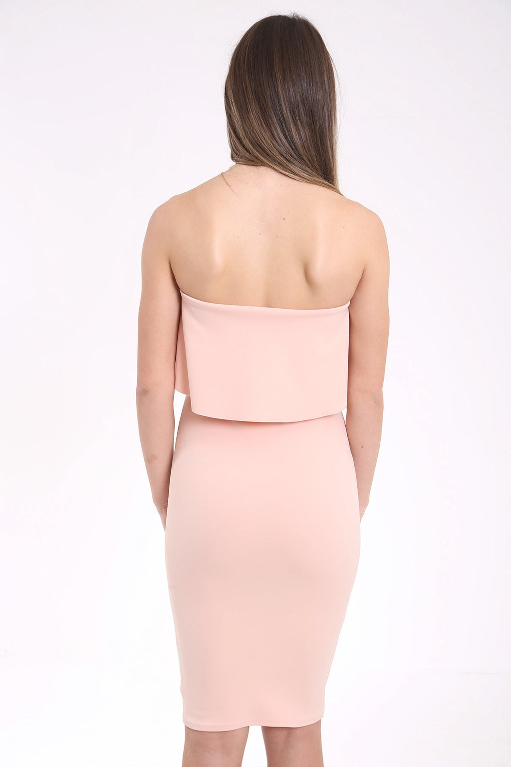 V-Bar Off The Shoulder Frill Bardot Dress