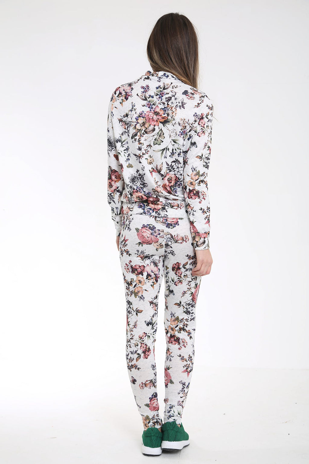 Digital Floral Print Woven Knit Loungewear