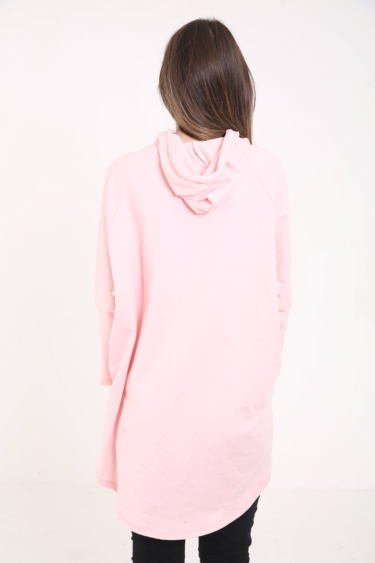 Studded Star Detail Oversized Hooded Jumper