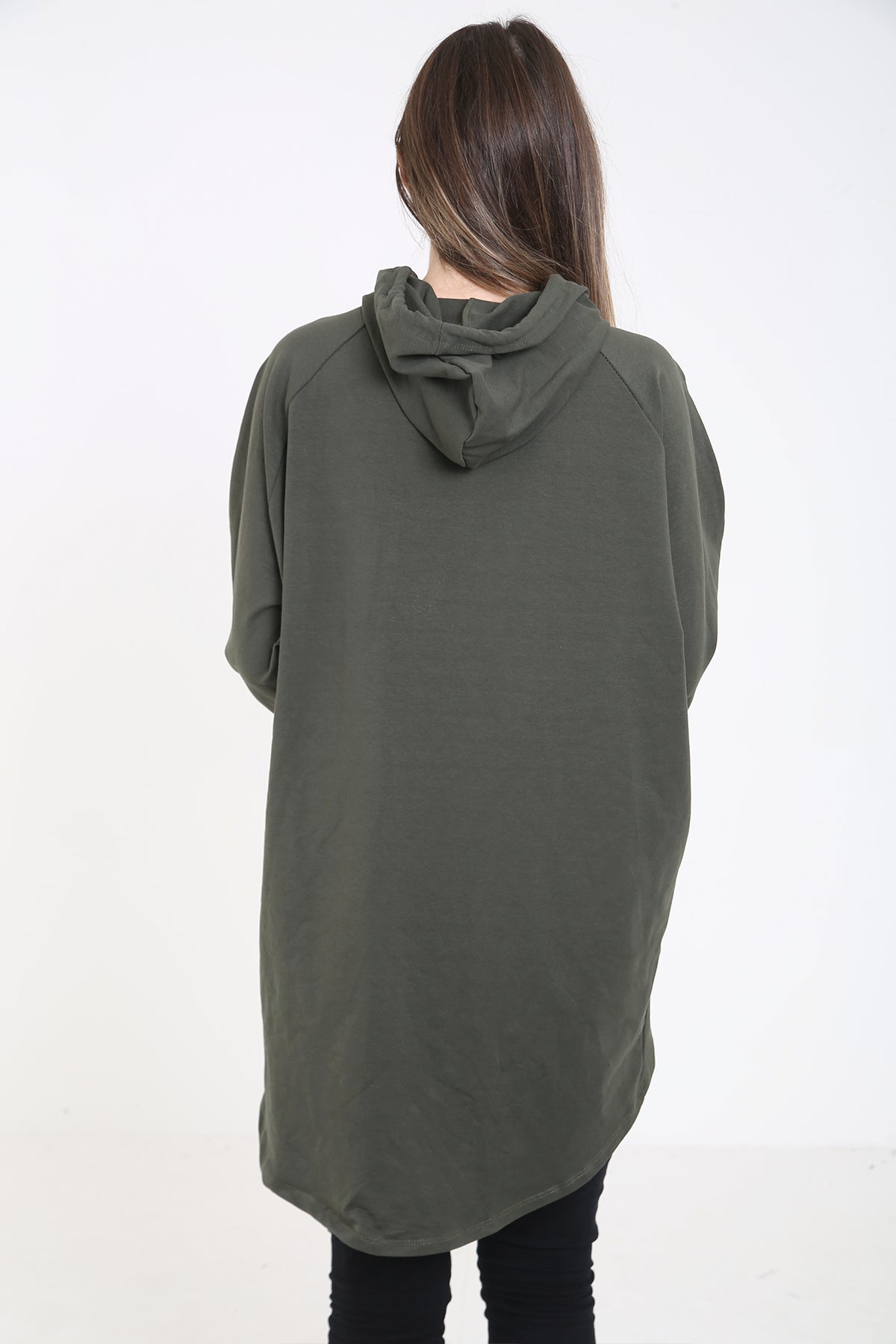 Studded Star Detail Oversized Hooded Jumper
