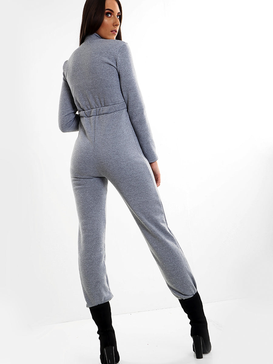 Kady Zip Front Fleece Jumpsuit