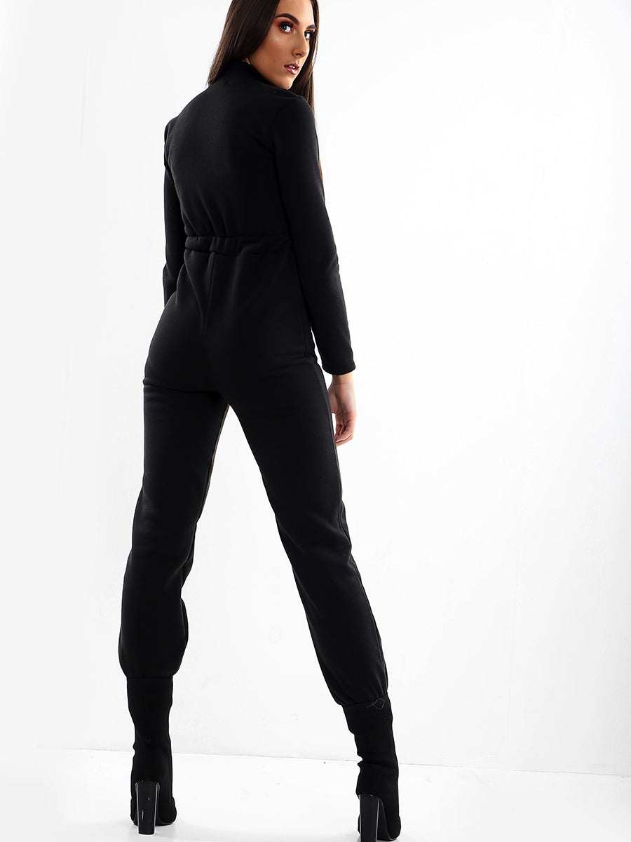 Kady Zip Front Fleece Jumpsuit