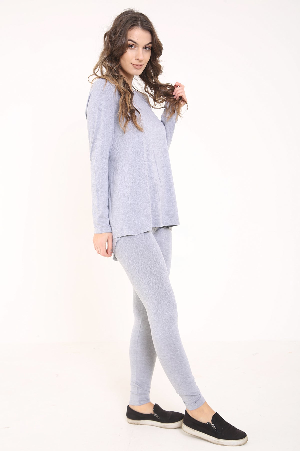 Split Bow Back Overlay LoungeWear Set