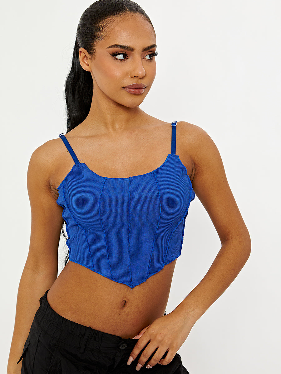 Seam Detail Strappy Crop Top