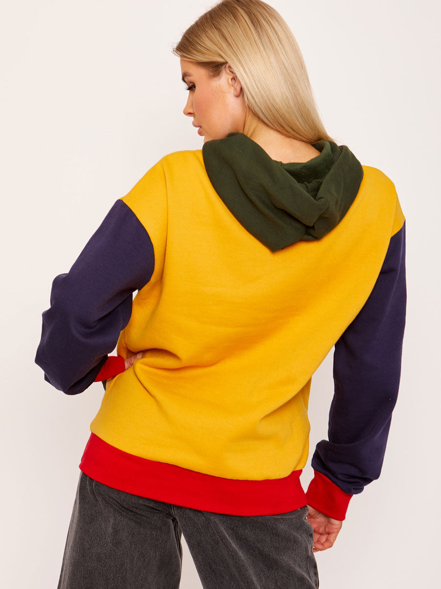 Colour Block Oversized Hoodie