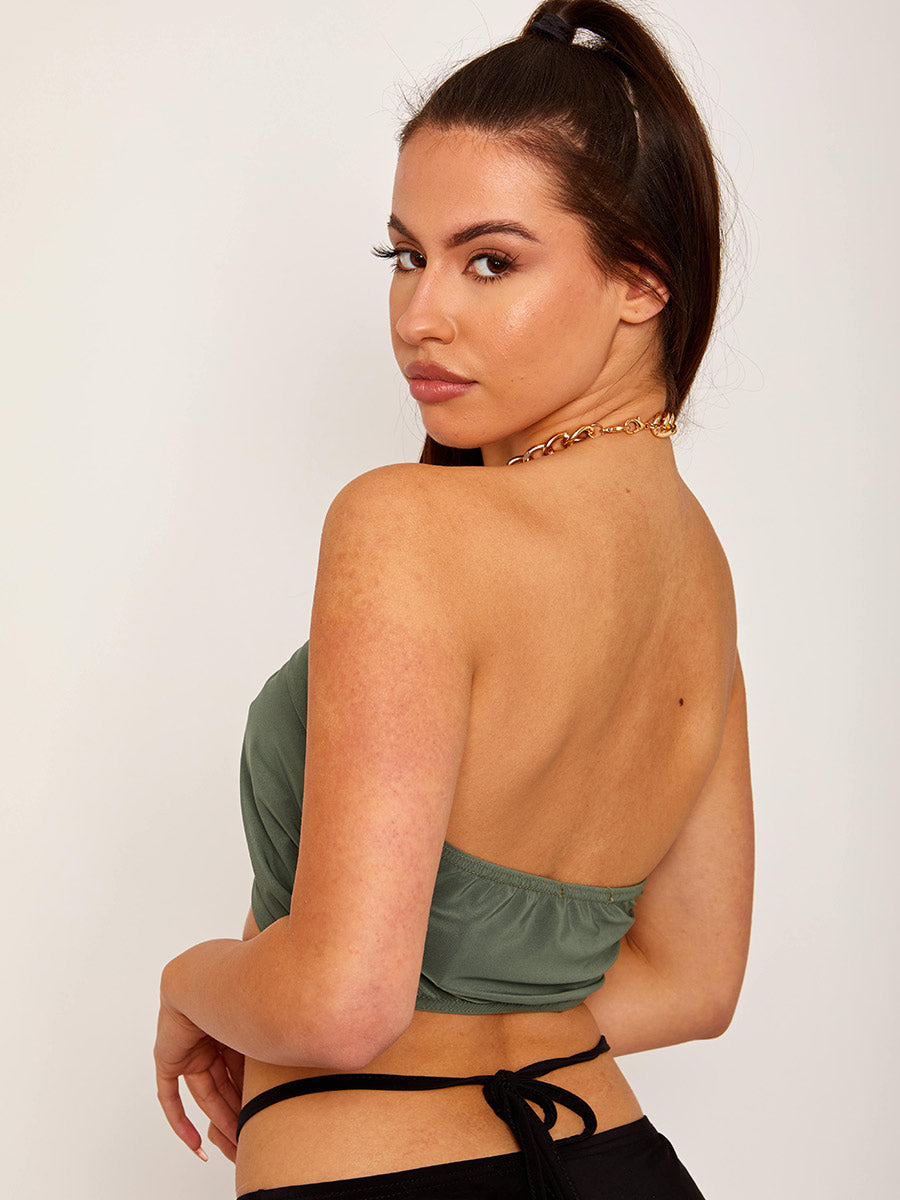 Gold Chain Halter Crop Top
