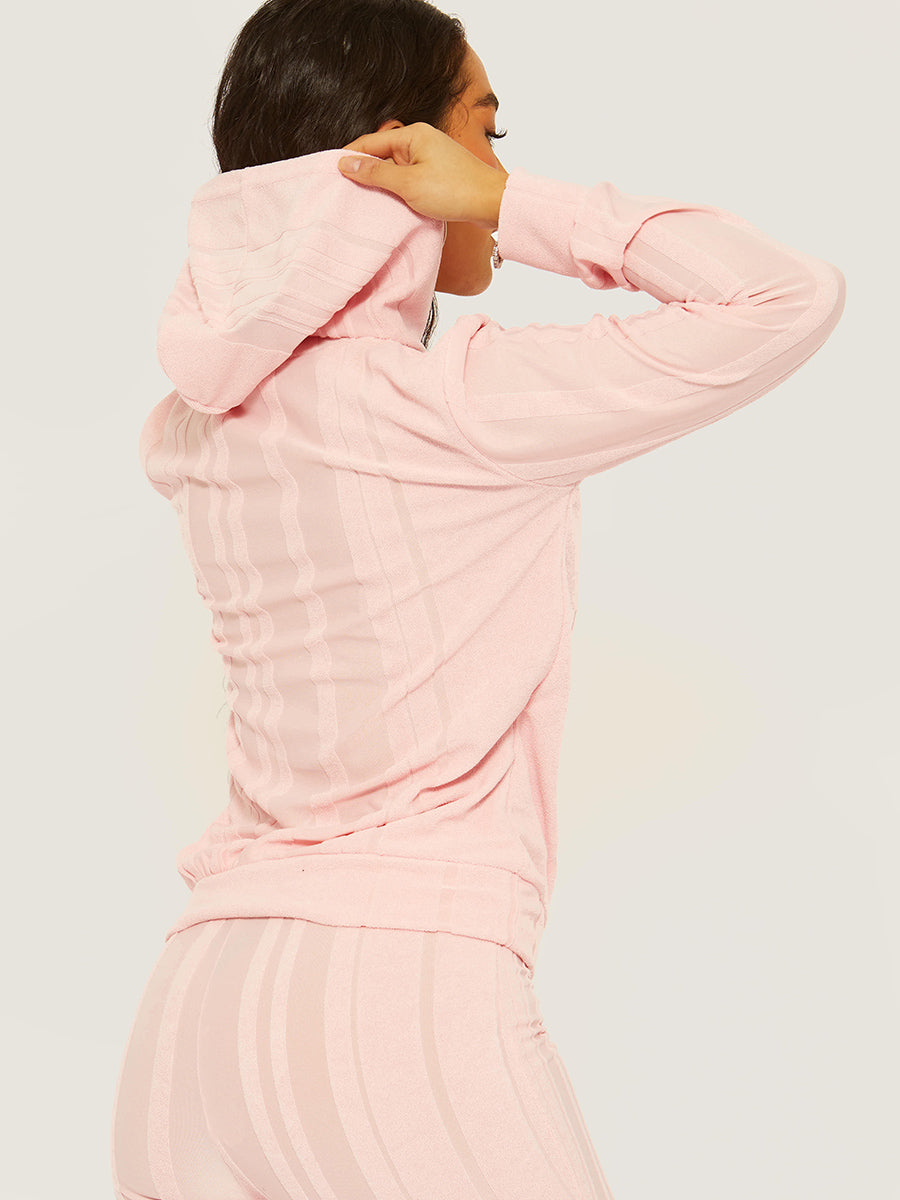 Towelling Fabric Mesh Insert Co-ord