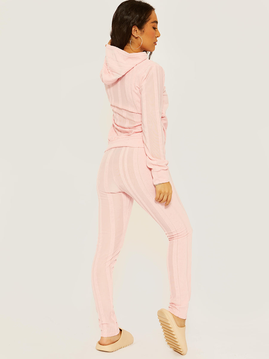 Towelling Fabric Mesh Insert Co-ord