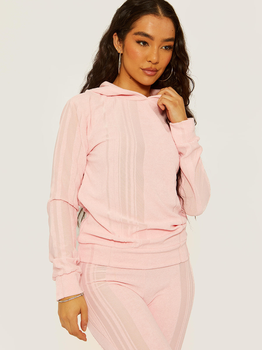 Towelling Fabric Mesh Insert Co-ord