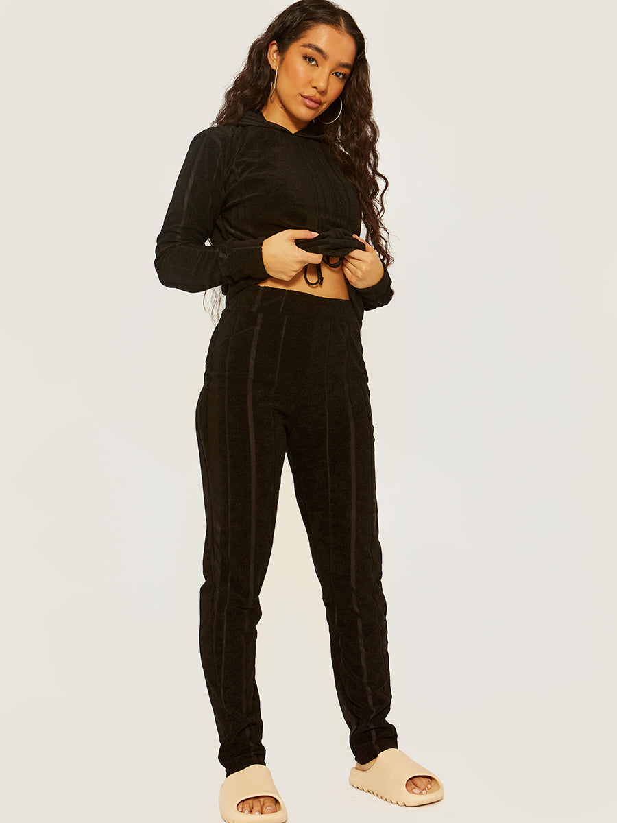Towelling Fabric Mesh Insert Co-ord