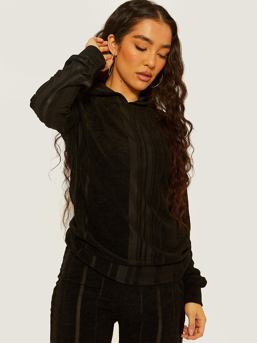 Towelling Fabric Mesh Insert Co-ord