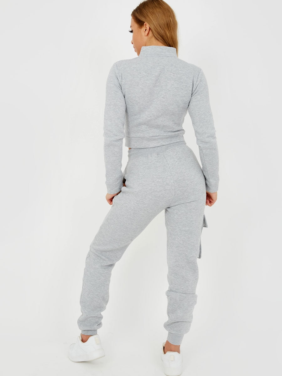 Utility Pocket Zipped Fleece Tracksuit
