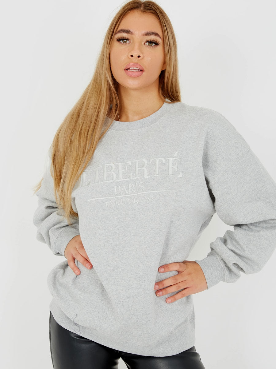 Embroidered Liberte Sweatshirt Jumper
