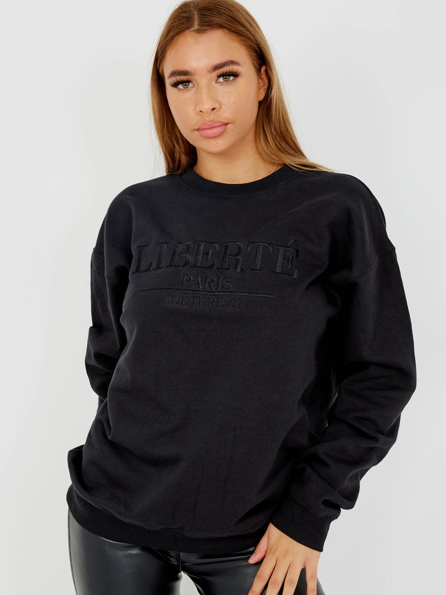 Embroidered Liberte Sweatshirt Jumper