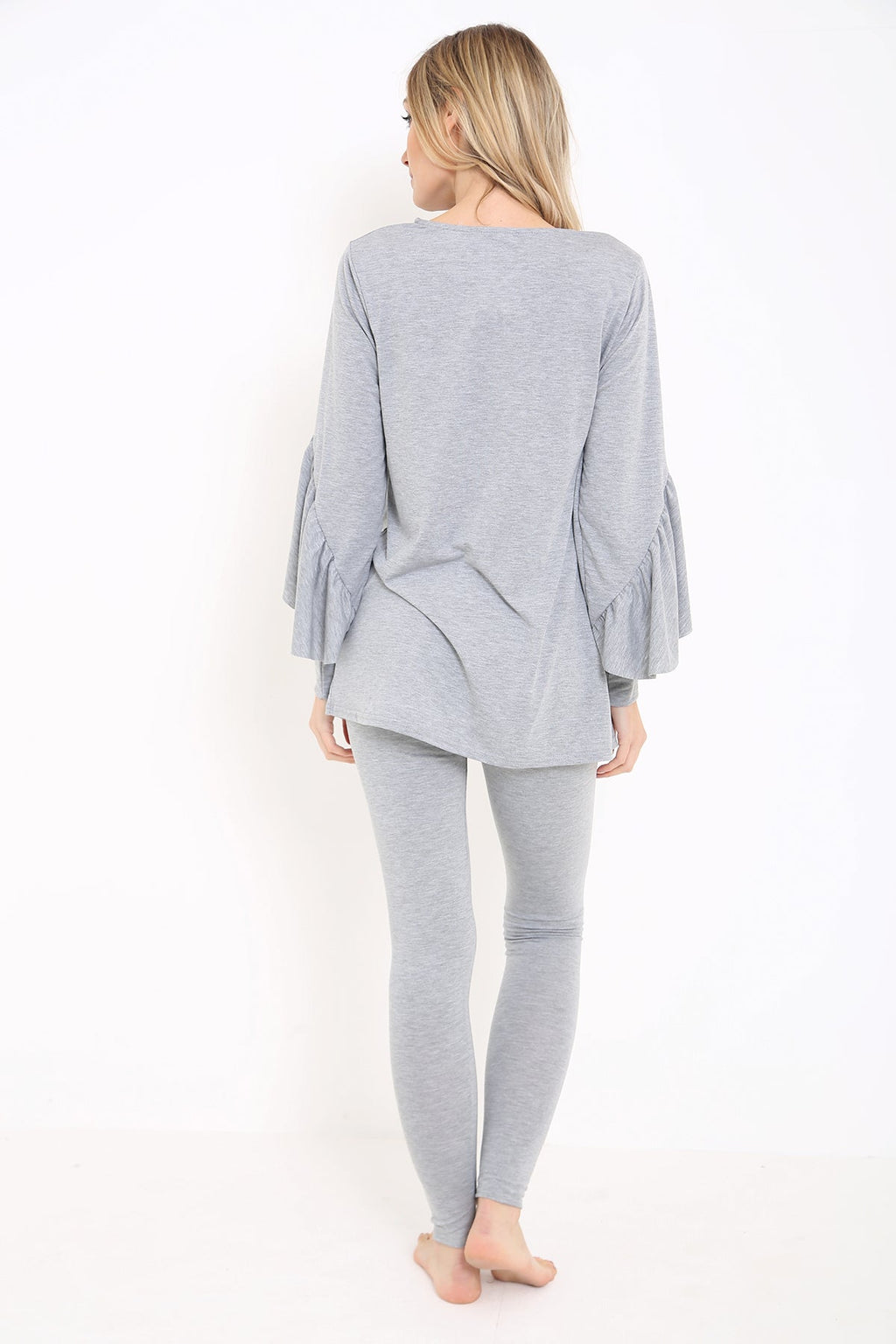 Frill Sleeve And Front LoungeWear Set