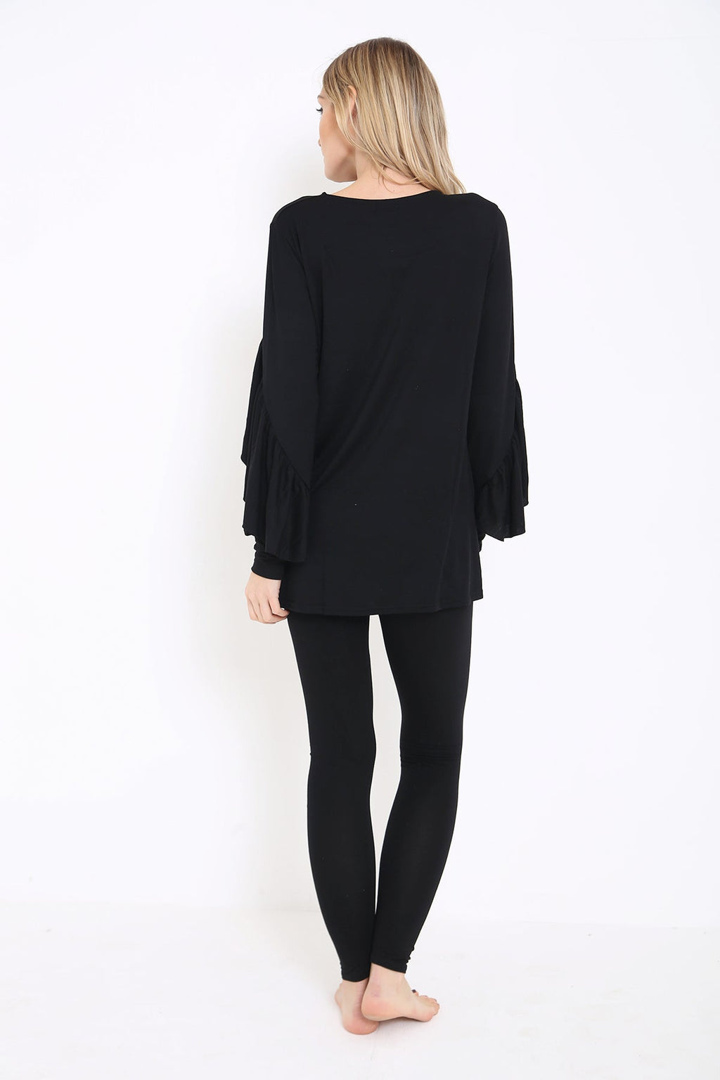 Frill Sleeve And Front LoungeWear Set