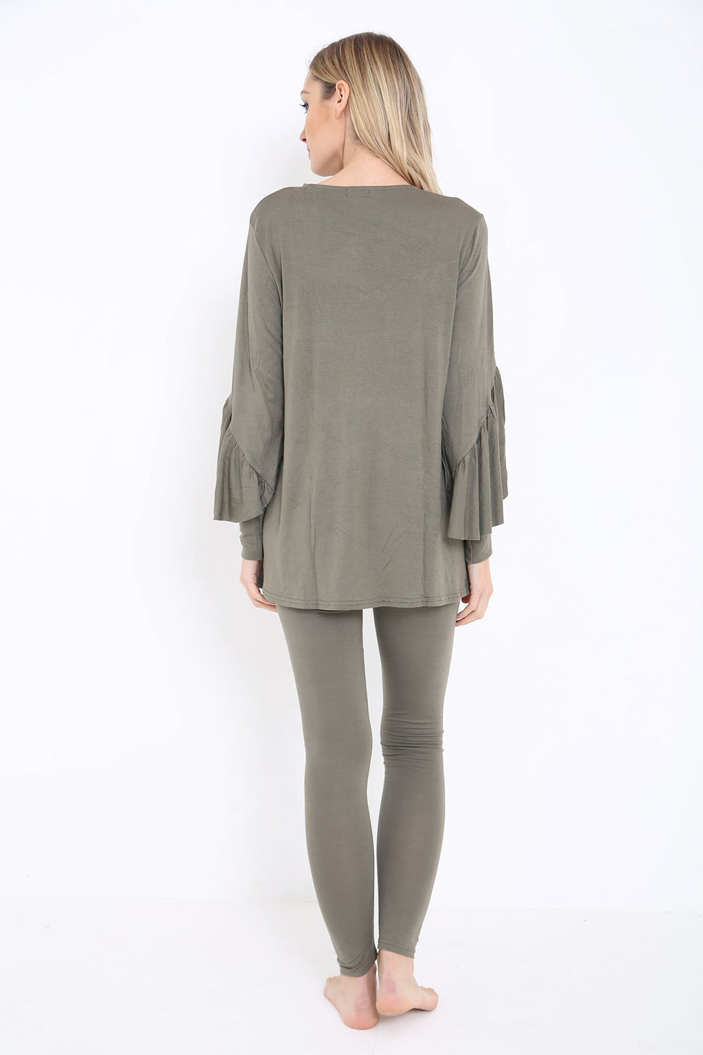 Frill Sleeve And Front LoungeWear Set