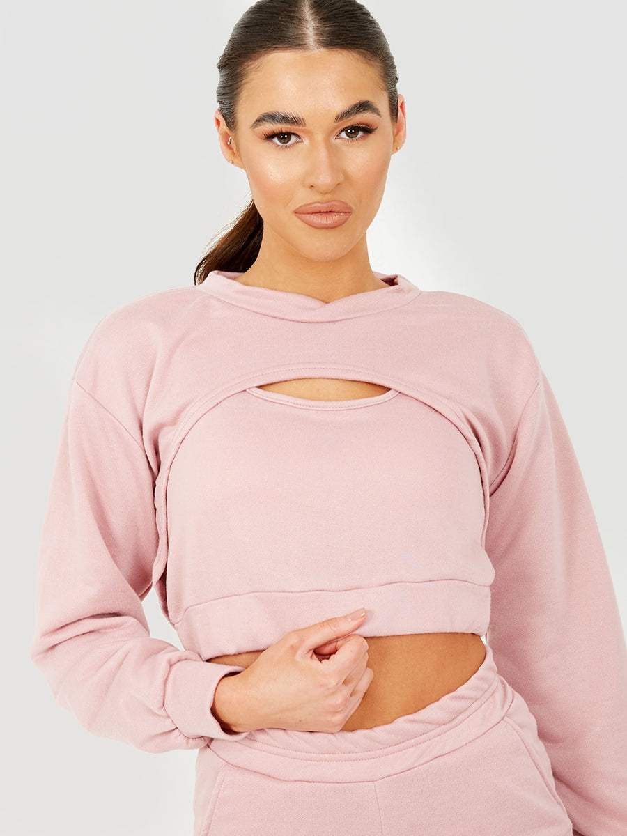 3 Piece Cut Out Crop Top Co-ord Set