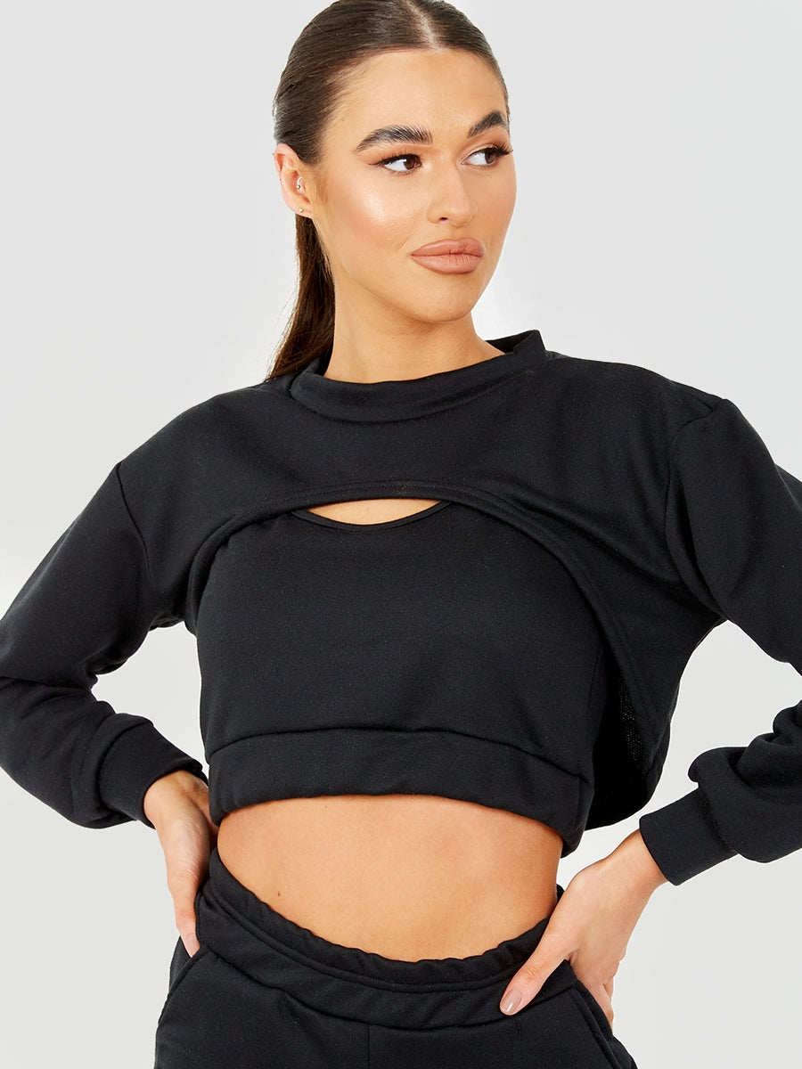 3 Piece Cut Out Crop Top Co-ord Set