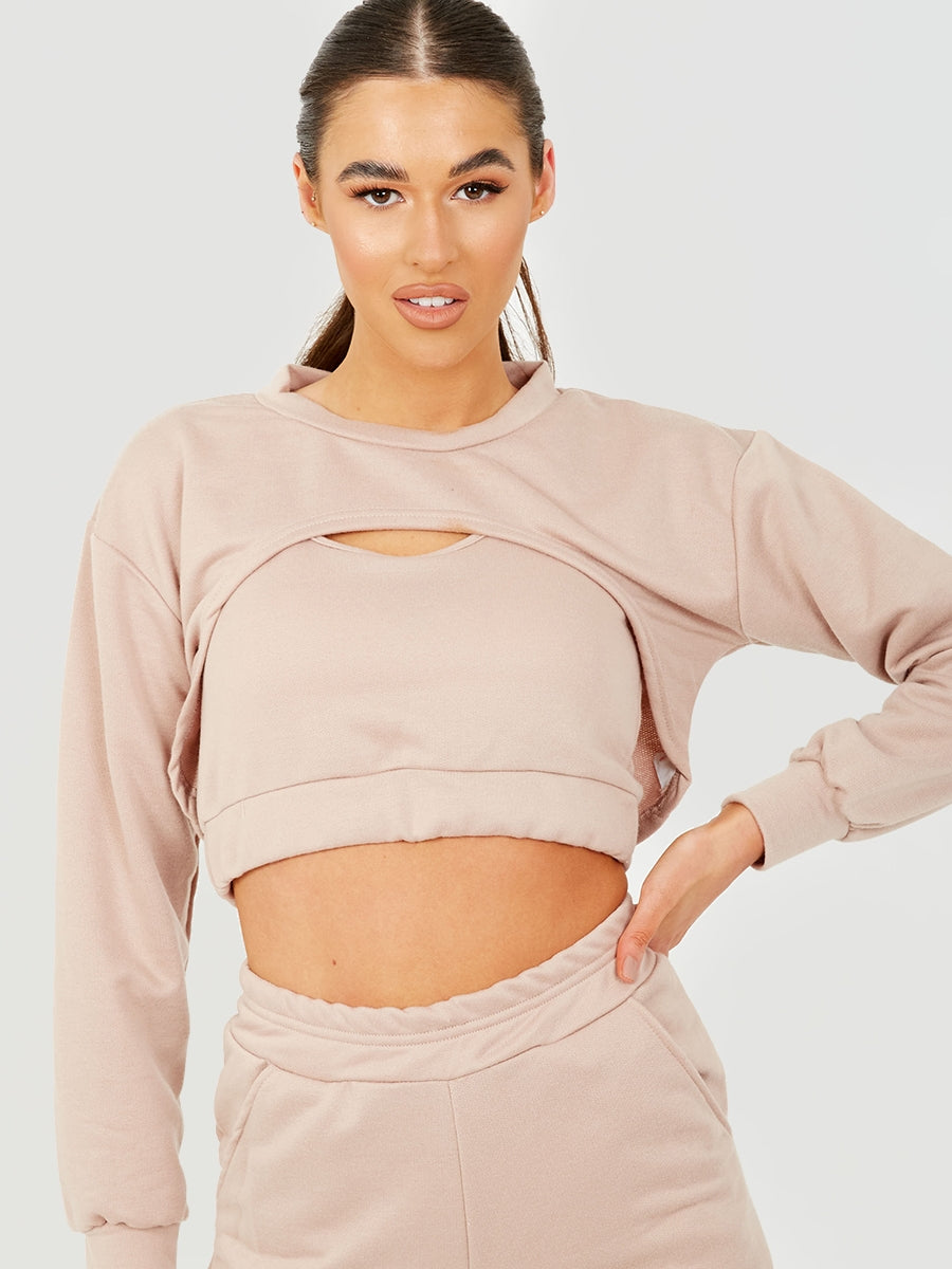 3 Piece Cut Out Crop Top Co-ord Set
