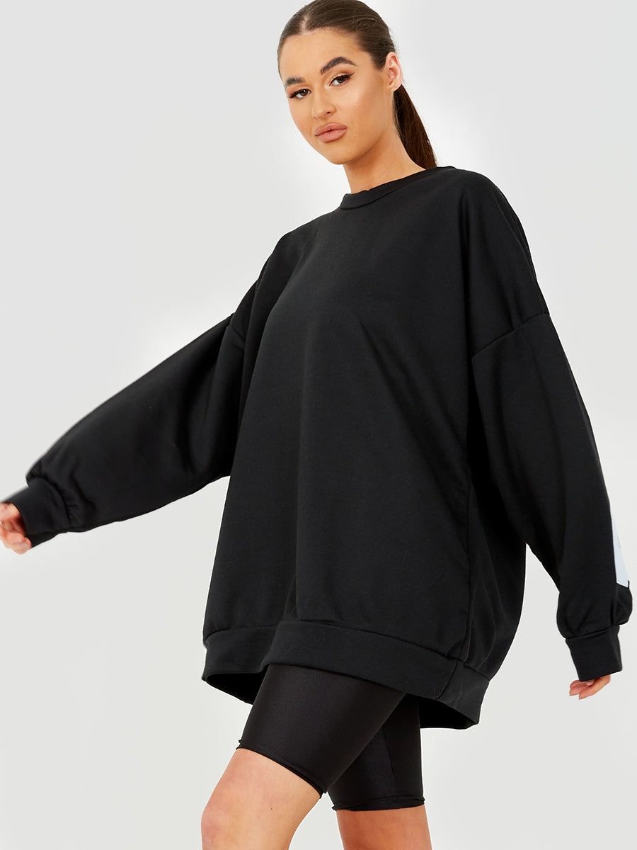 Buffalo Print Oversized Sweatshirt