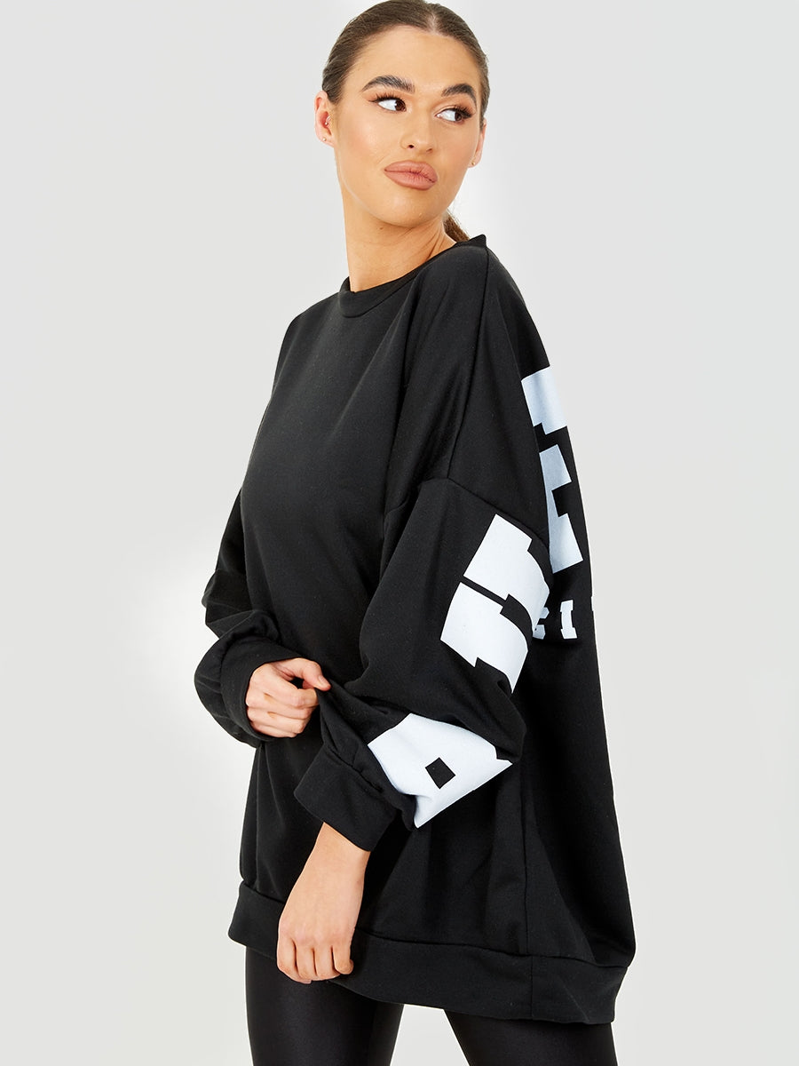 Buffalo Print Oversized Sweatshirt