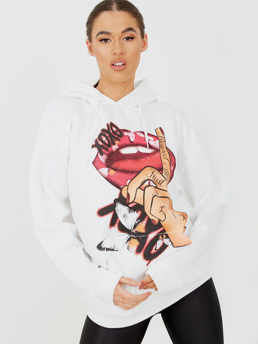 Respect All Graphic Fleeced Hoodie